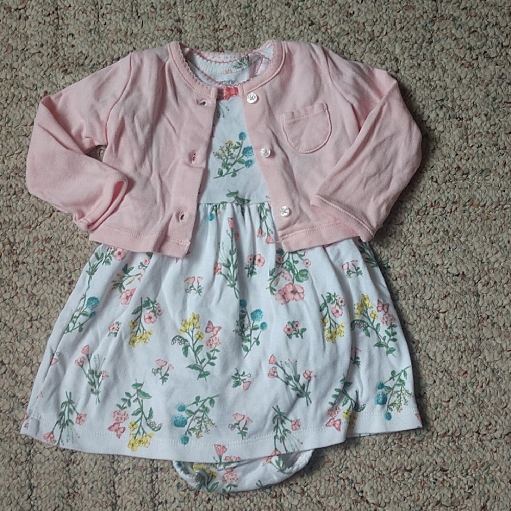 Carter's dress and cardigan